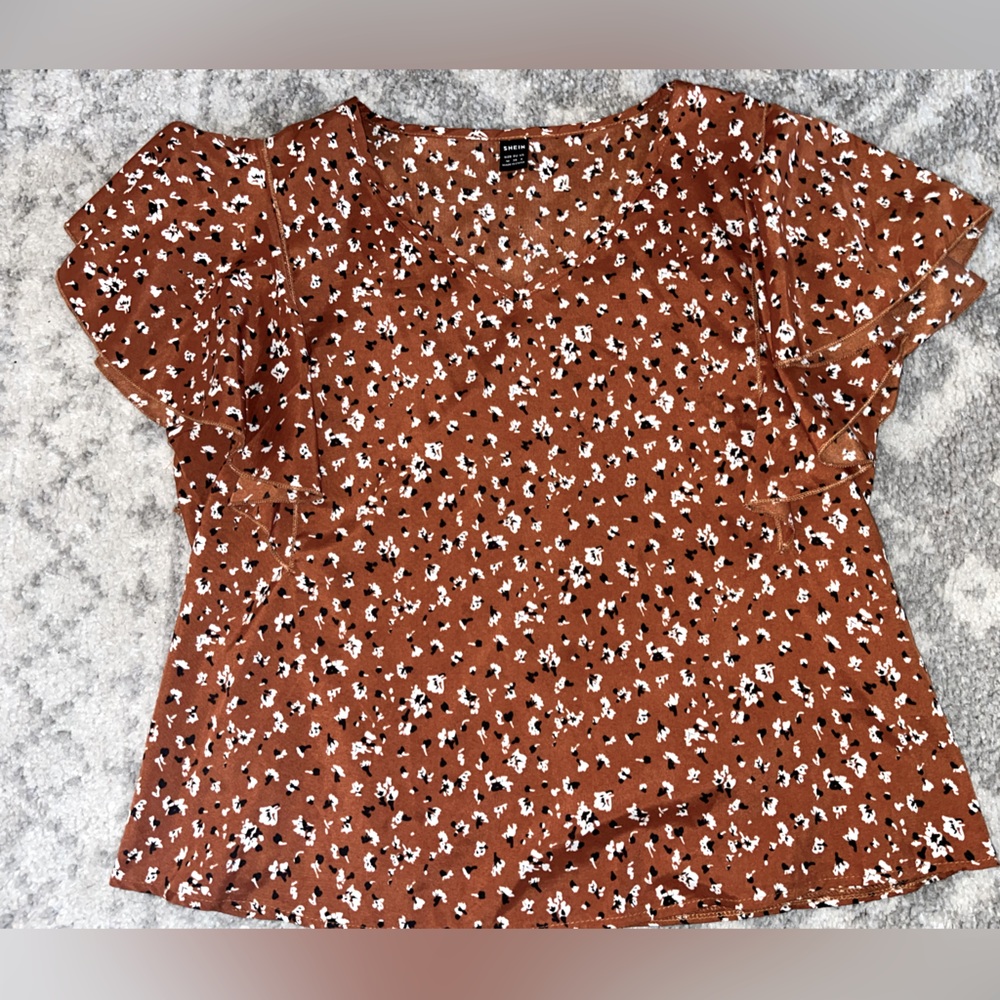 V-neck Floral Short Sleeve